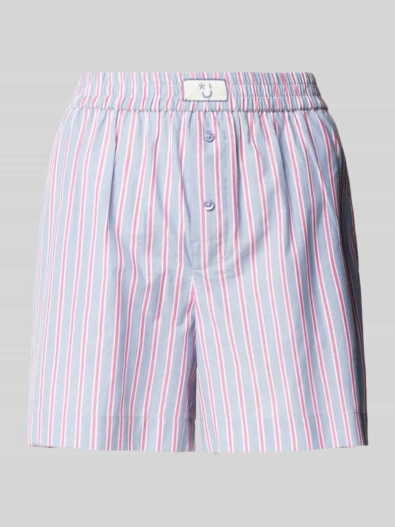 Jake*s Casual Loose fit korte pyjamabroek met labelpatch