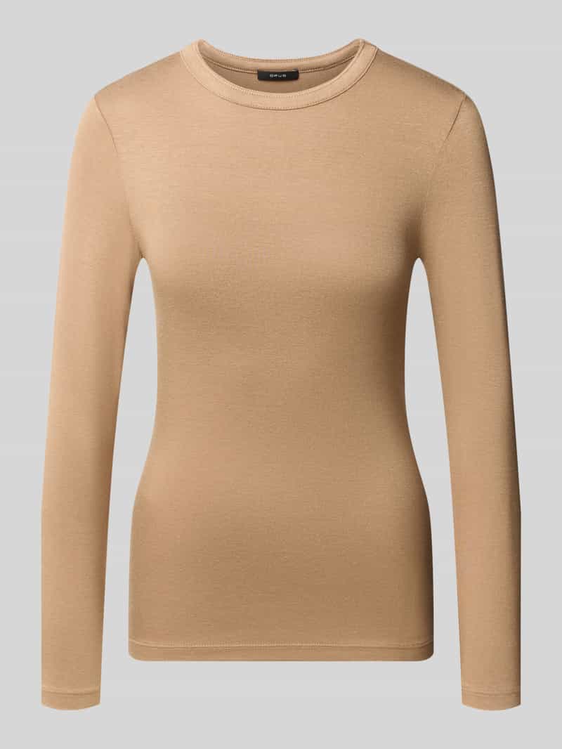 Opus Shirt met lange mouwen met ronde hals model 'Sifa'