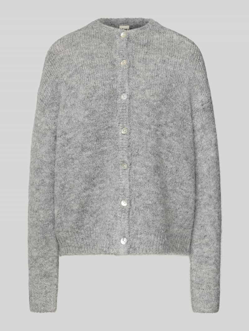 Ichi Relaxed fit gebreid jack met wol model 'Bela'