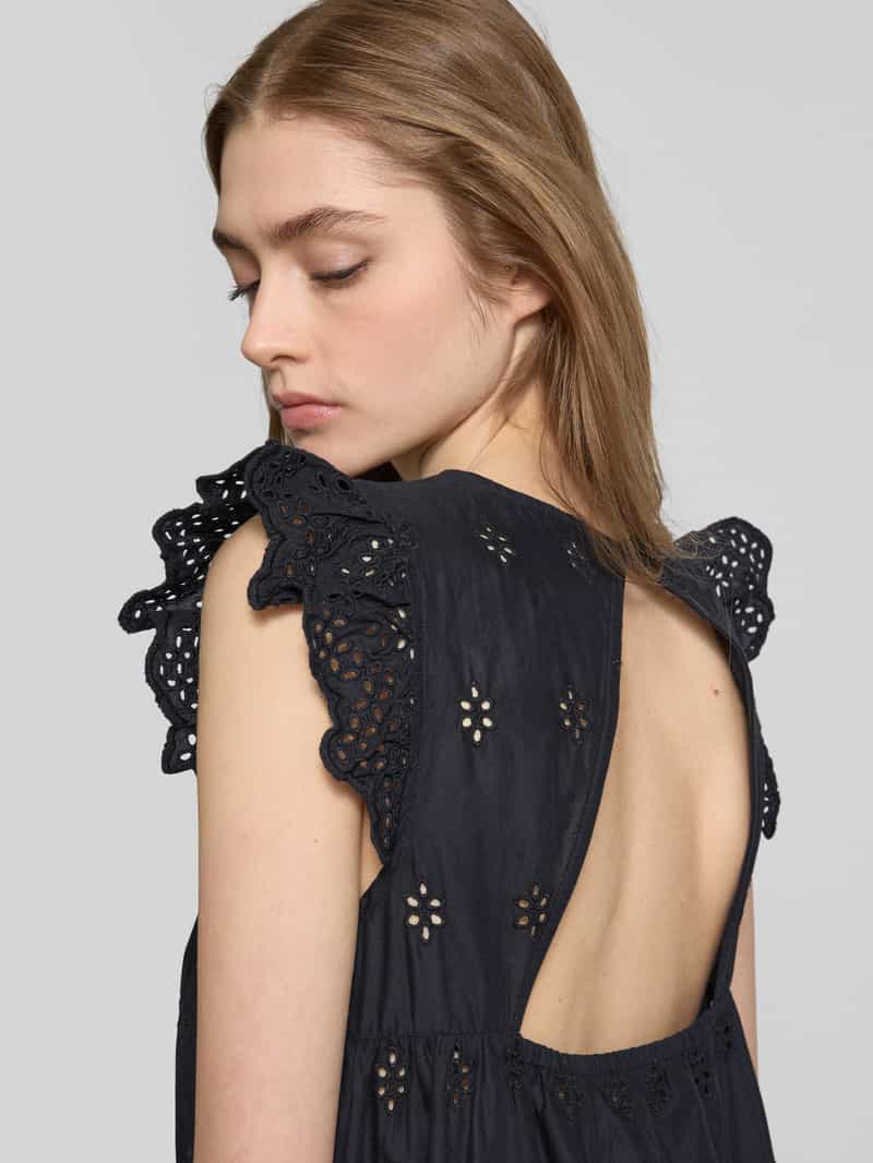 Only Uitlopende mini-jurk met broderie anglaise model 'LOU'