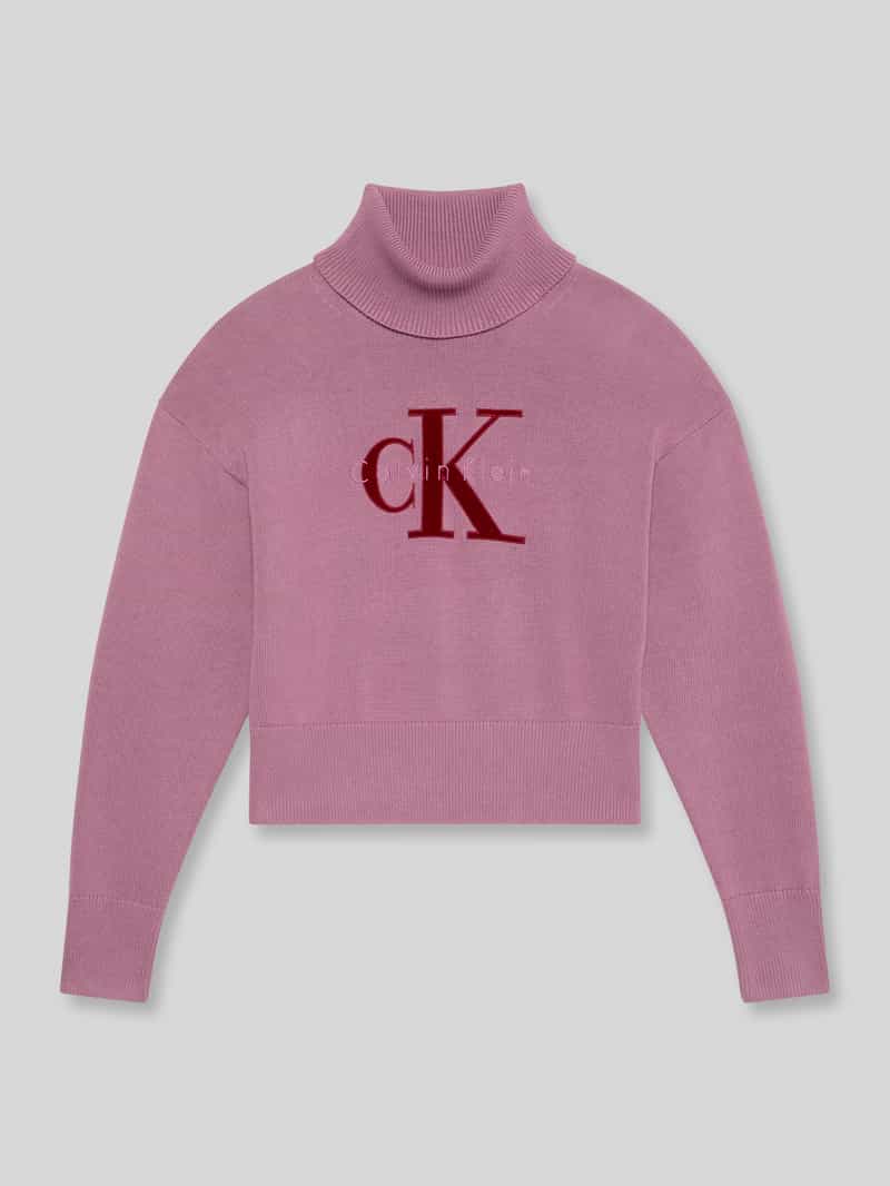 Calvin Klein Jeans Regular Fit Pullover aus reiner Baumwolle in Bordeaux, Größe XS 2101092XS