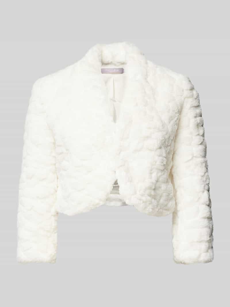 Regular fit korte blazer met imitatiebont