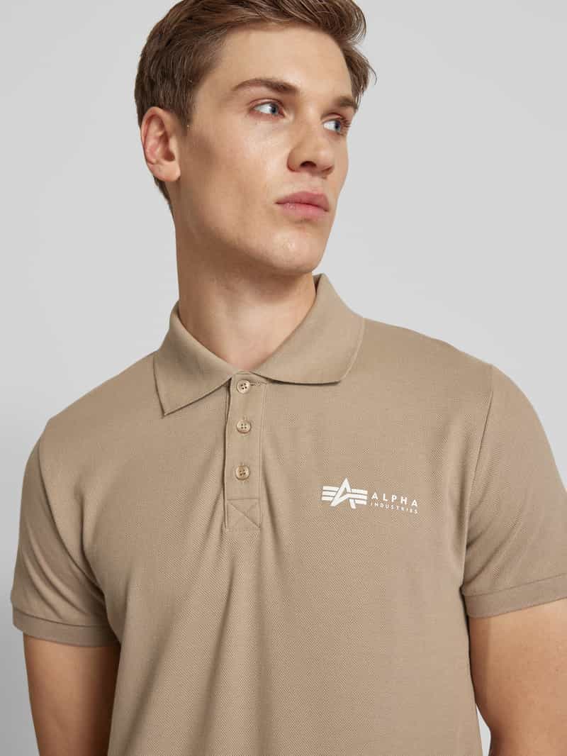 alpha industries Regular fit poloshirt met labelprint
