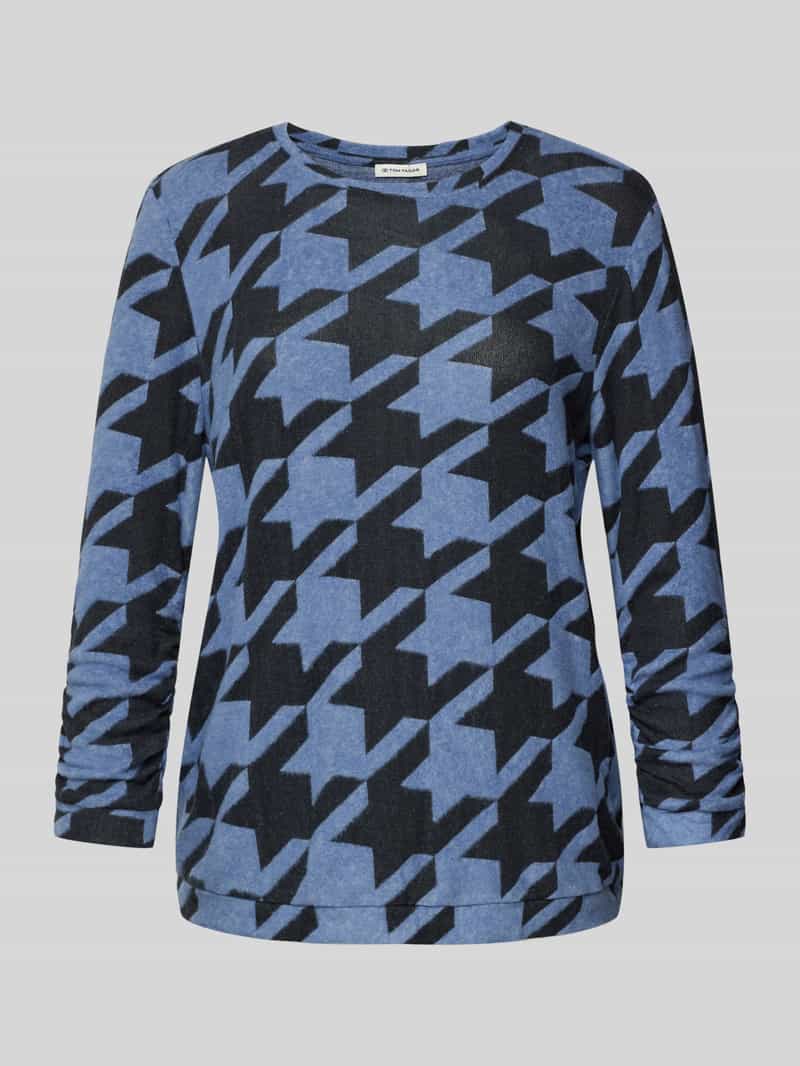Tom Tailor Regular fit shirt met 3 4-mouwen van viscosemix met all-over motief