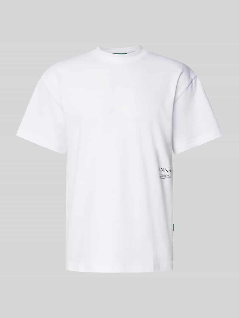 ANNARR T-shirt met labelprint model 'RAVI'