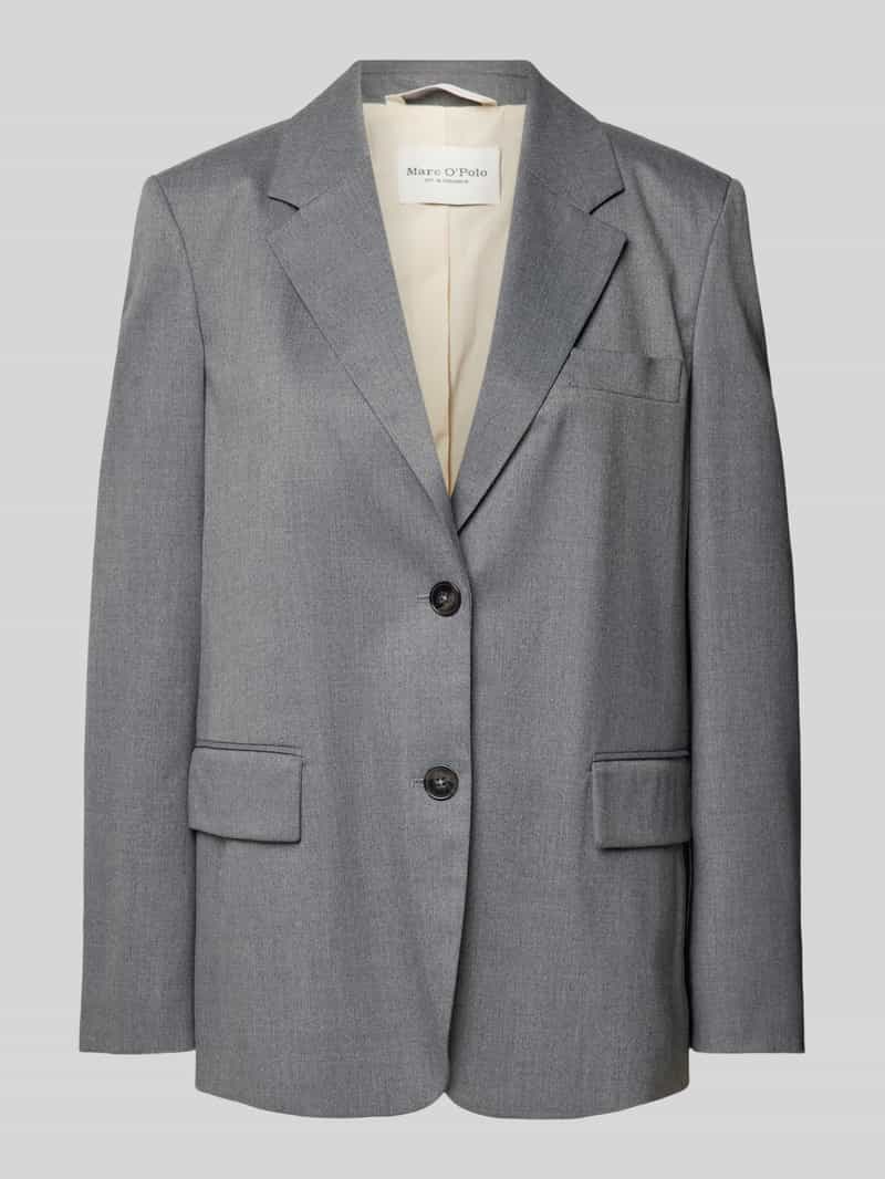 Marc O'Polo Relaxed fit boyfriend blazer met scheerwol