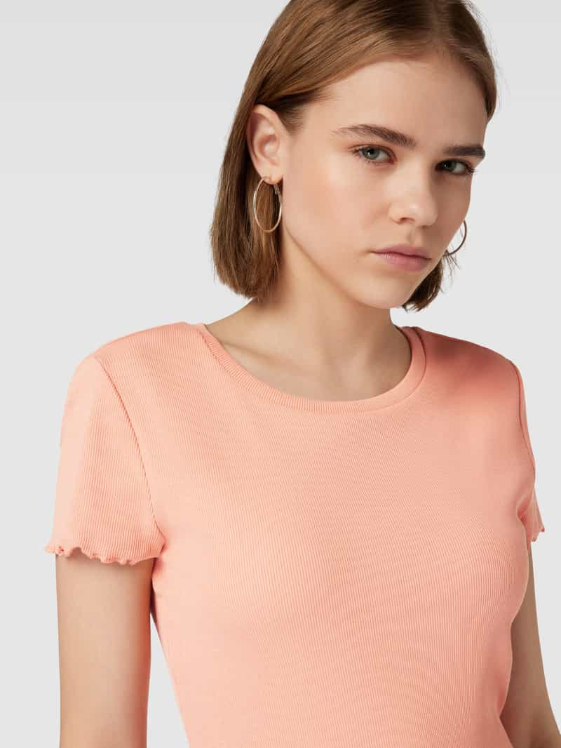 QS Kort T-shirt in riblook