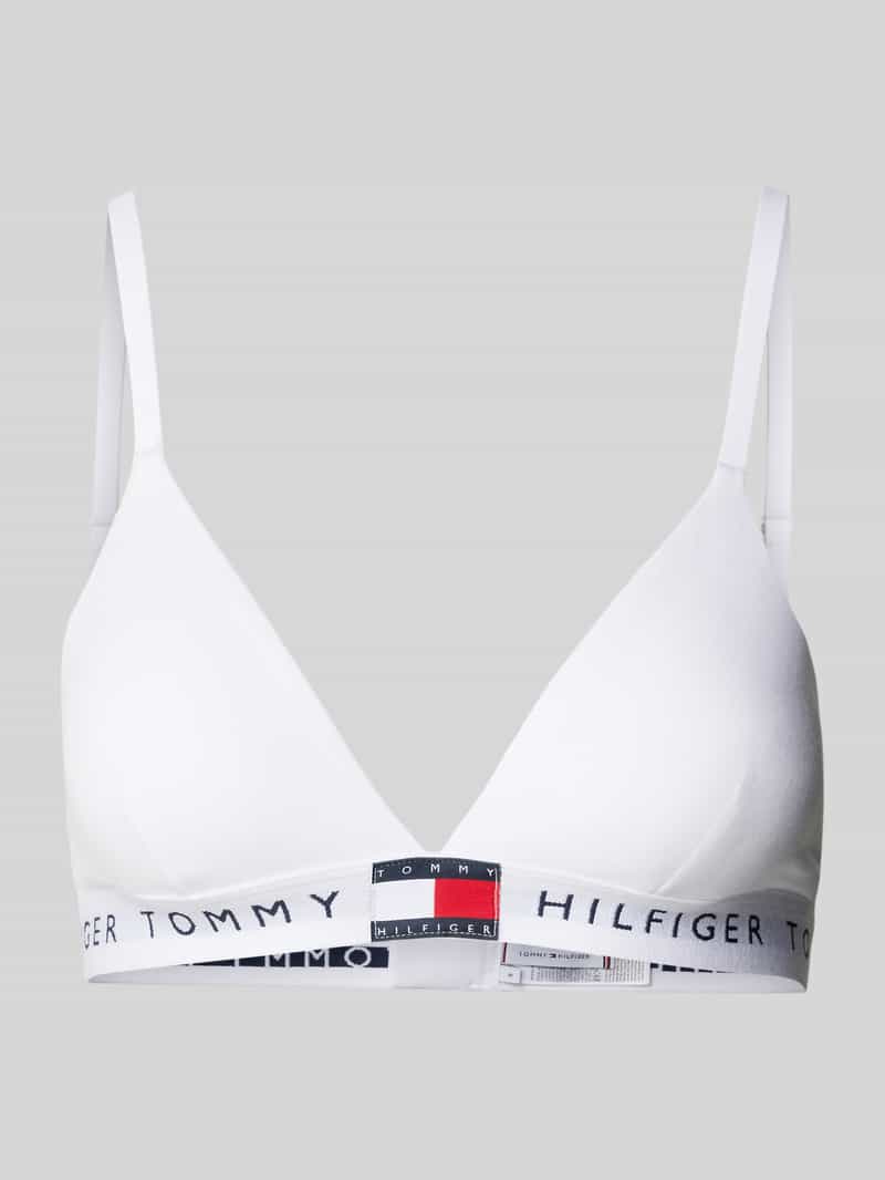 Tommy Hilfiger Triangelbeha met elastische band met label model 'TH HERITAGE'