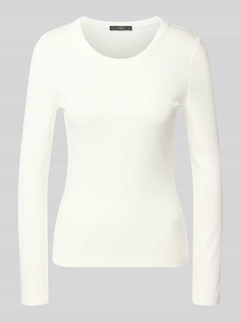 Regular fit shirt met lange mouwen van katoenmix