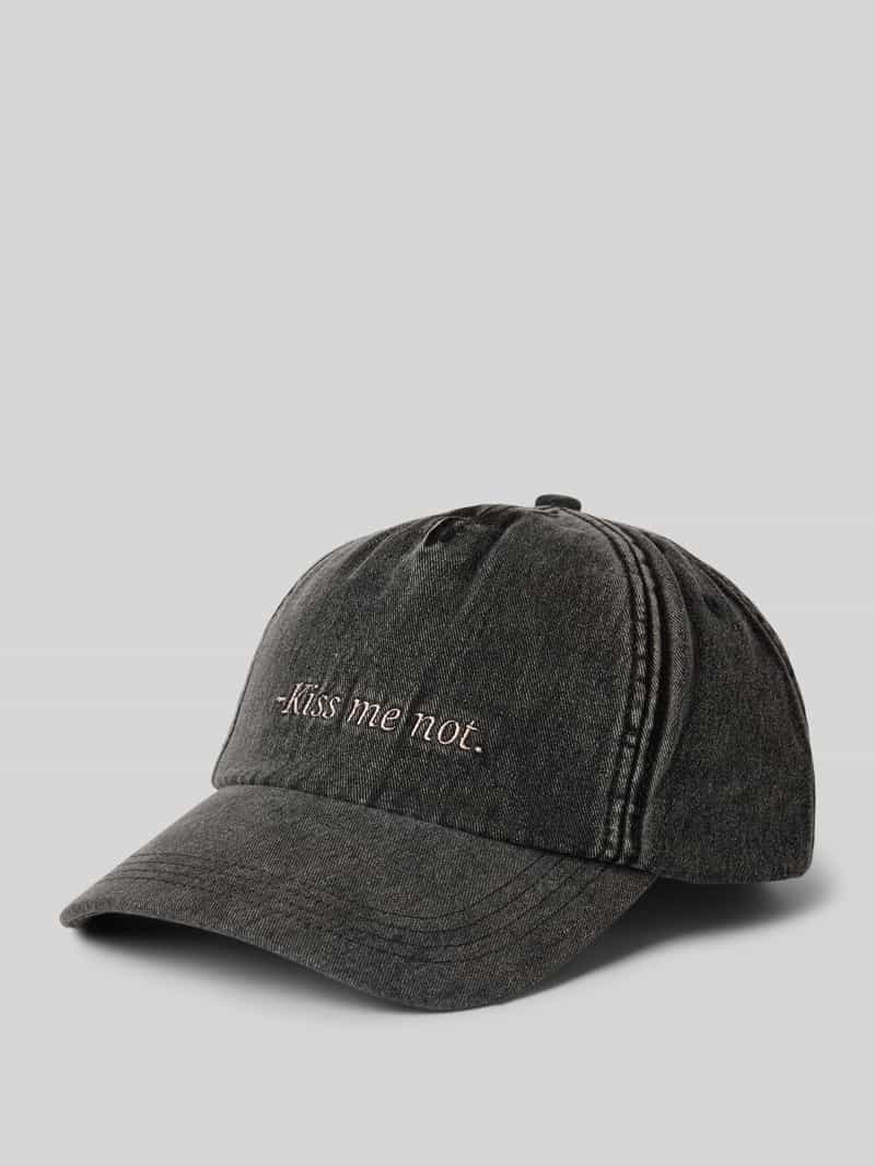 HUGO Baseballpet met motiefstitching model 'Cara'