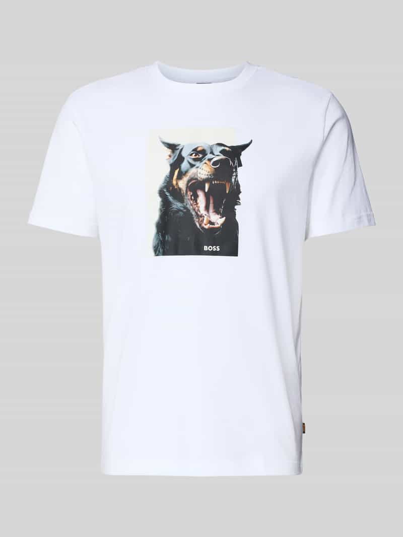 Boss Orange Slim fit T-shirt van puur katoen model 'TE_DOBERMANN'