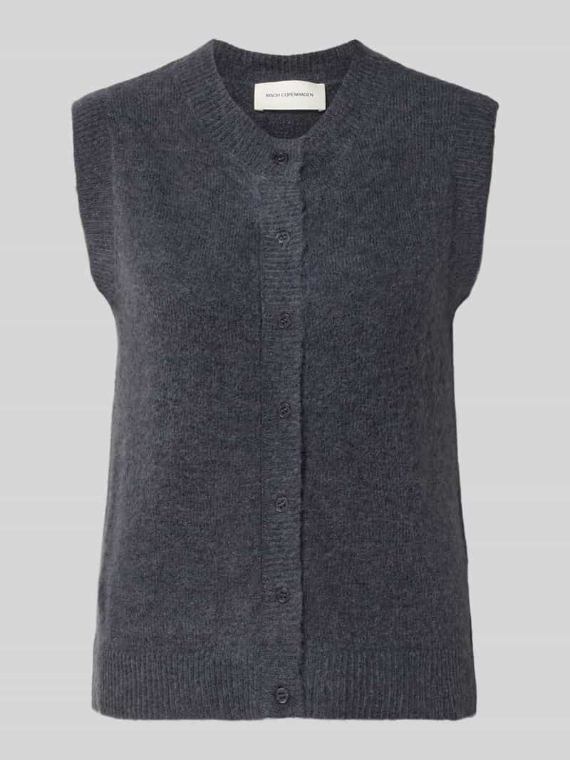 Gebreide spencer met ronde hals model 'Bondie Hope'