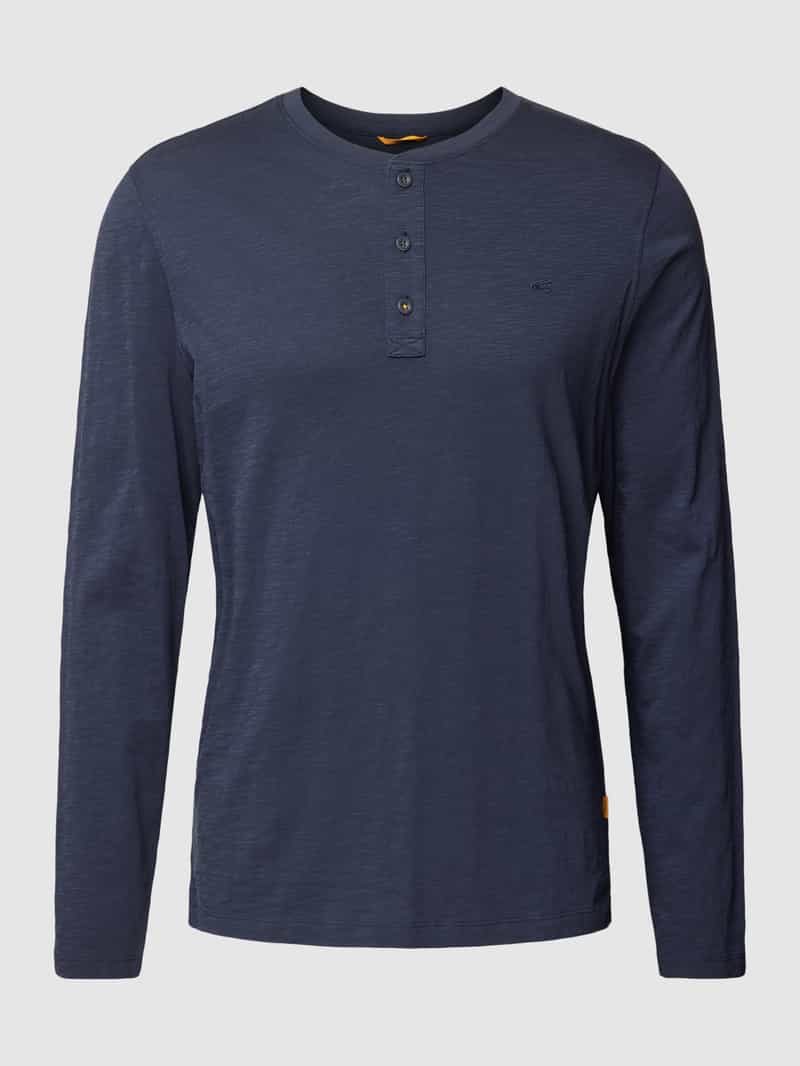 camel active Shirt met lange mouwen en korte knoopsluiting