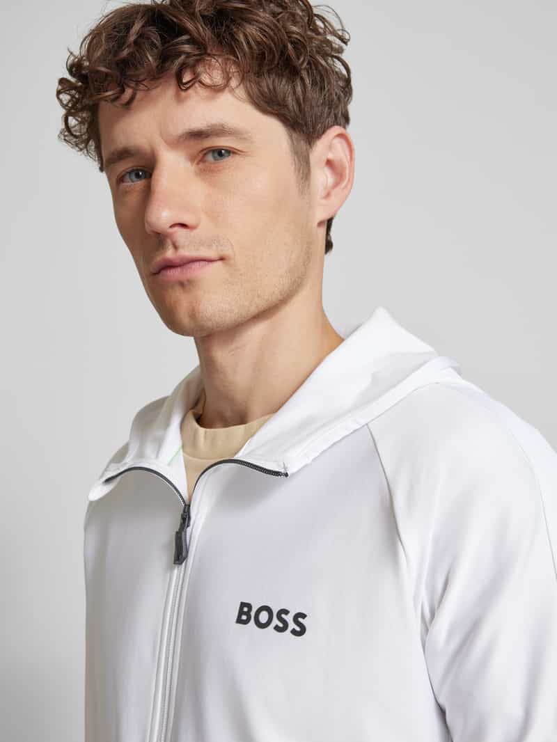 BOSS Green Sweatjack met opstaande kraag model 'Sicon'