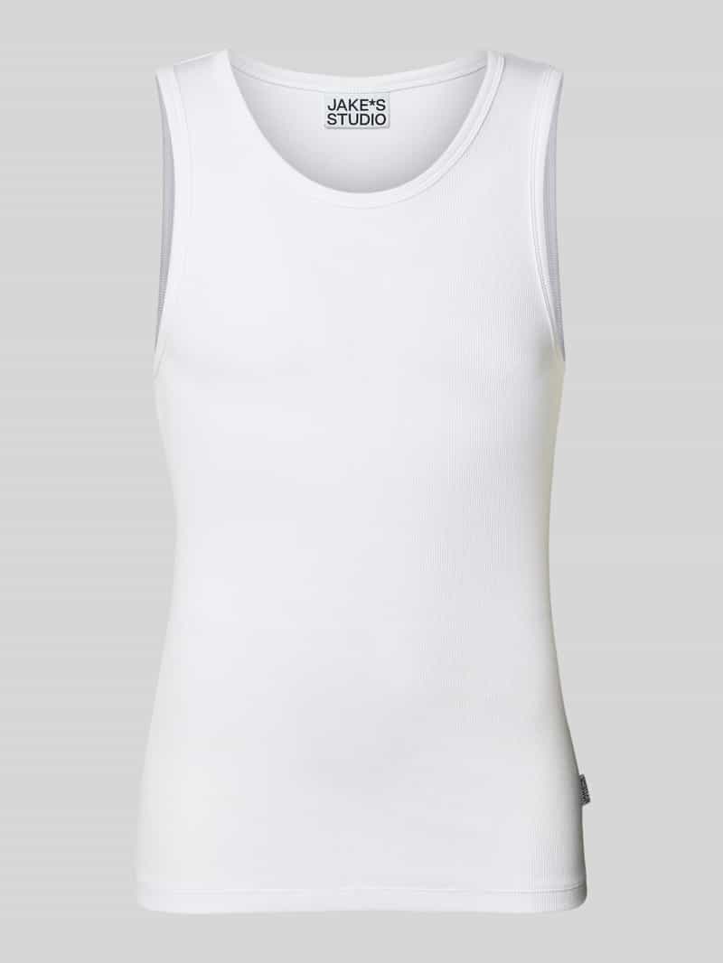 JAKE*S STUDIO MEN Tanktop met ronde hals en labeldetail