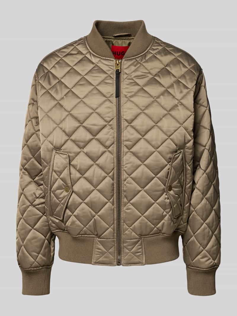 HUGO Regular fit gewatteerd jack van gewatteerd satijn model 'BICOL2541'