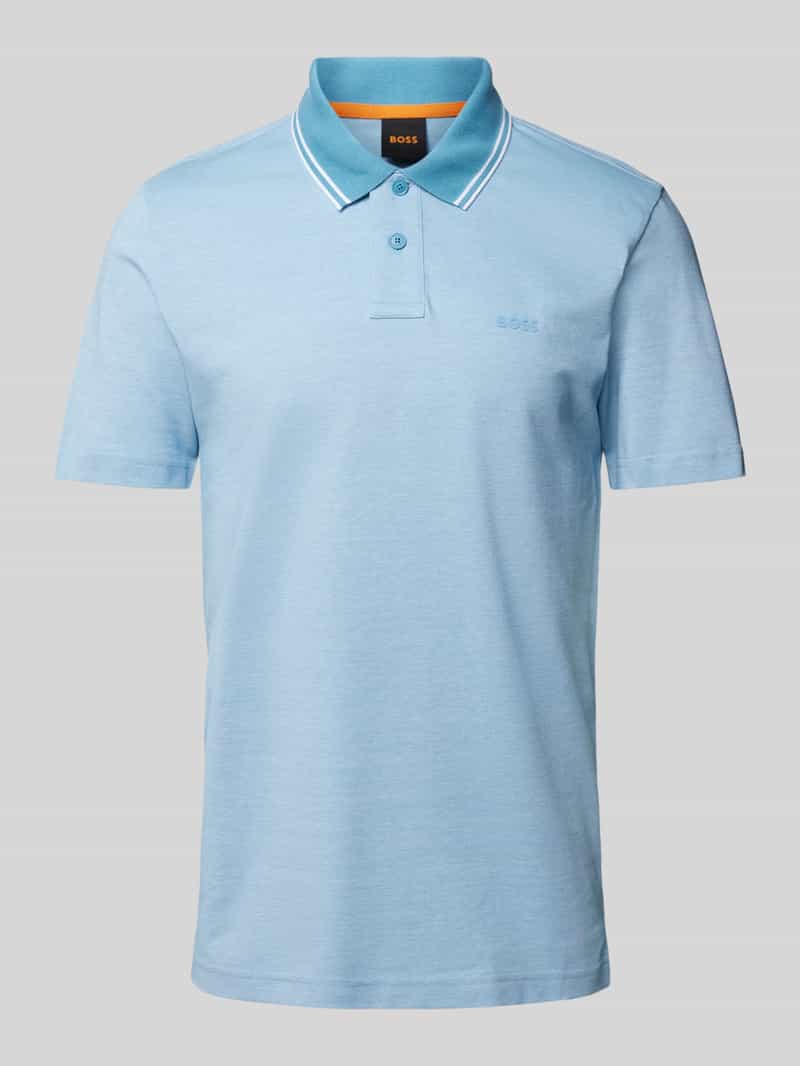 Boss Orange Slim fit poloshirt met labelprint