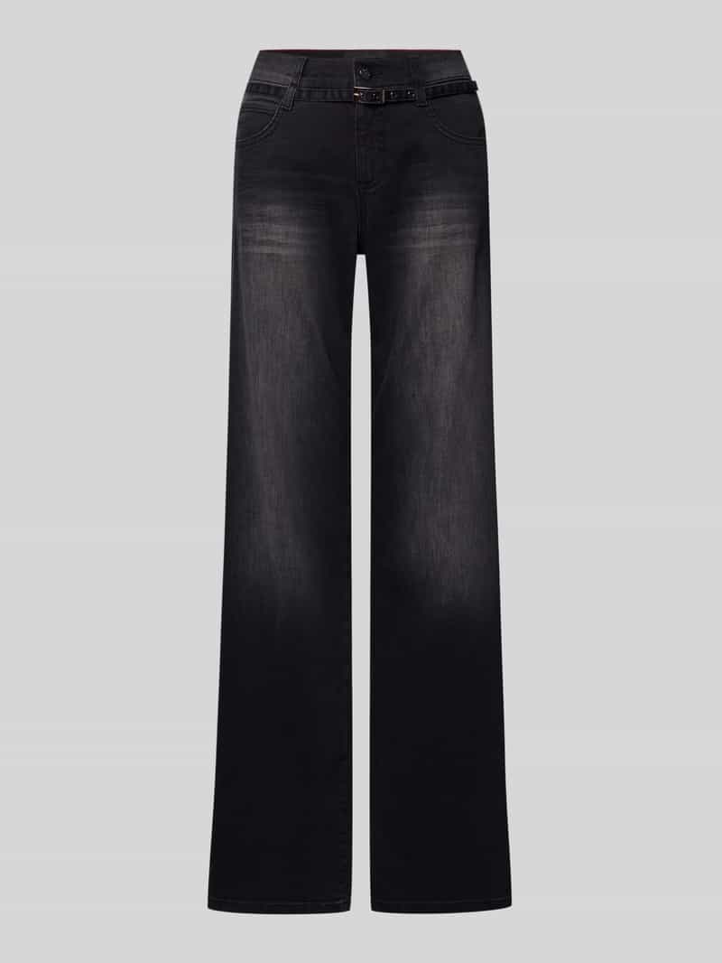Angels Wide leg jeans met riem model 'LIZ BELT'