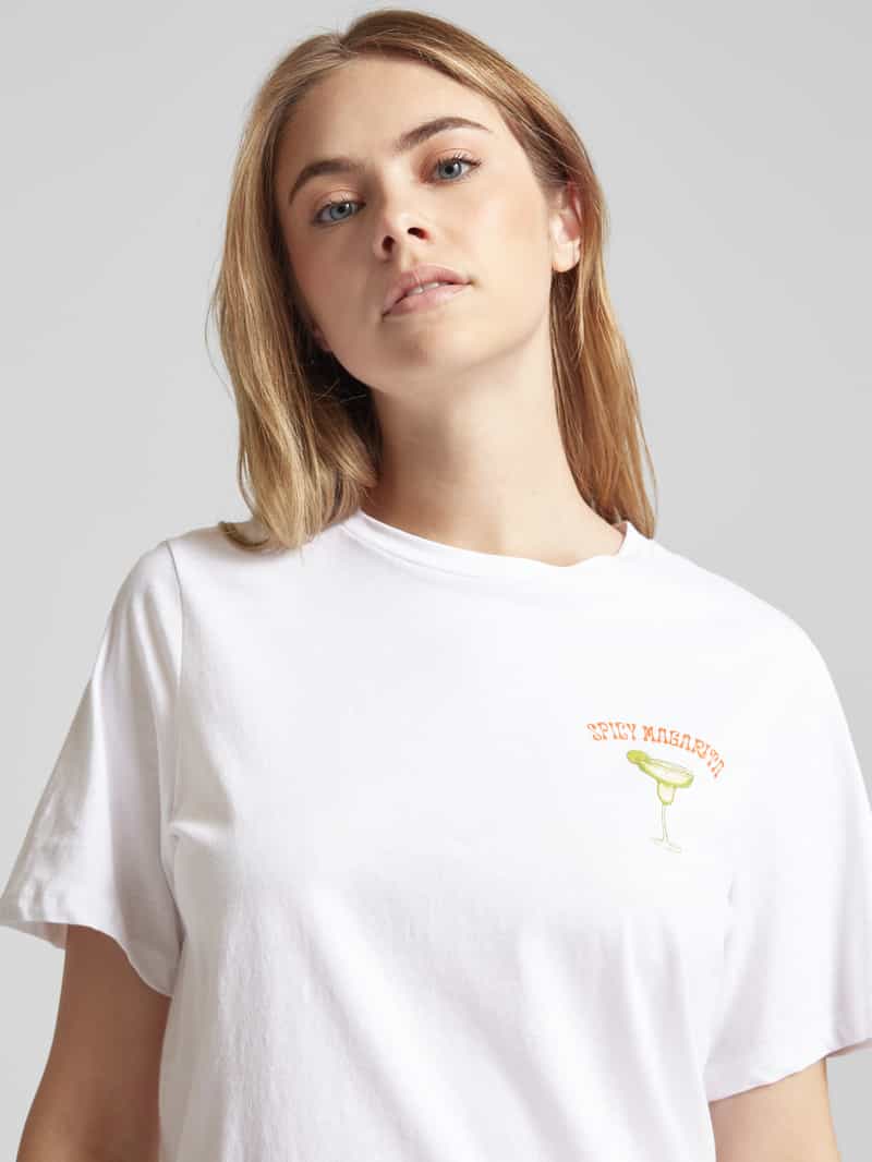 Pieces T-shirt met motiefprint