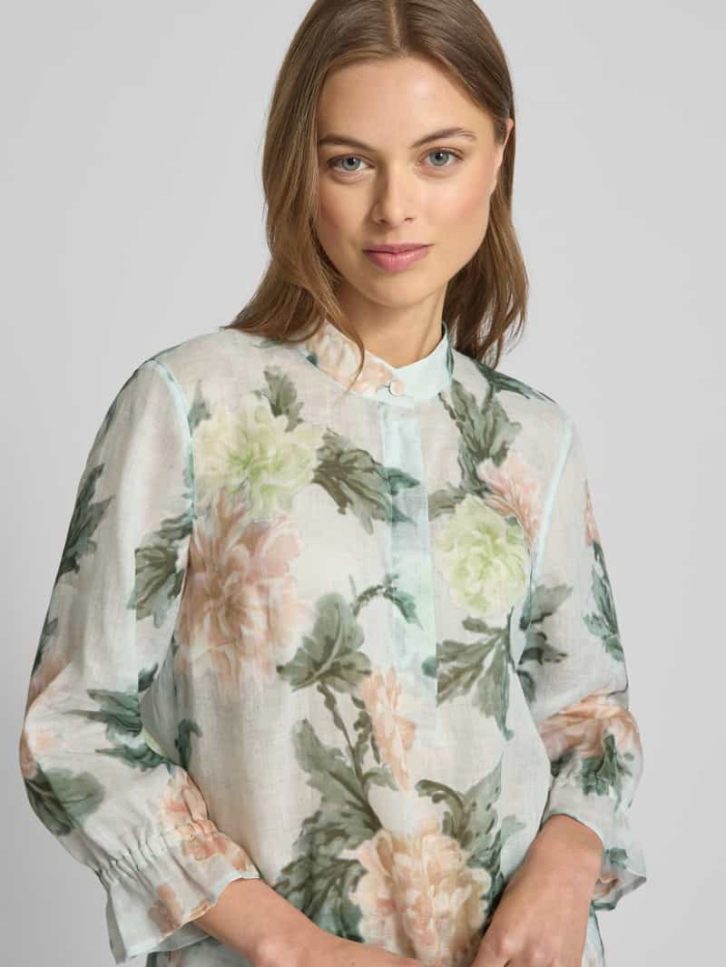 LUISA CERANO Regular fit blouse met opstaande kraag