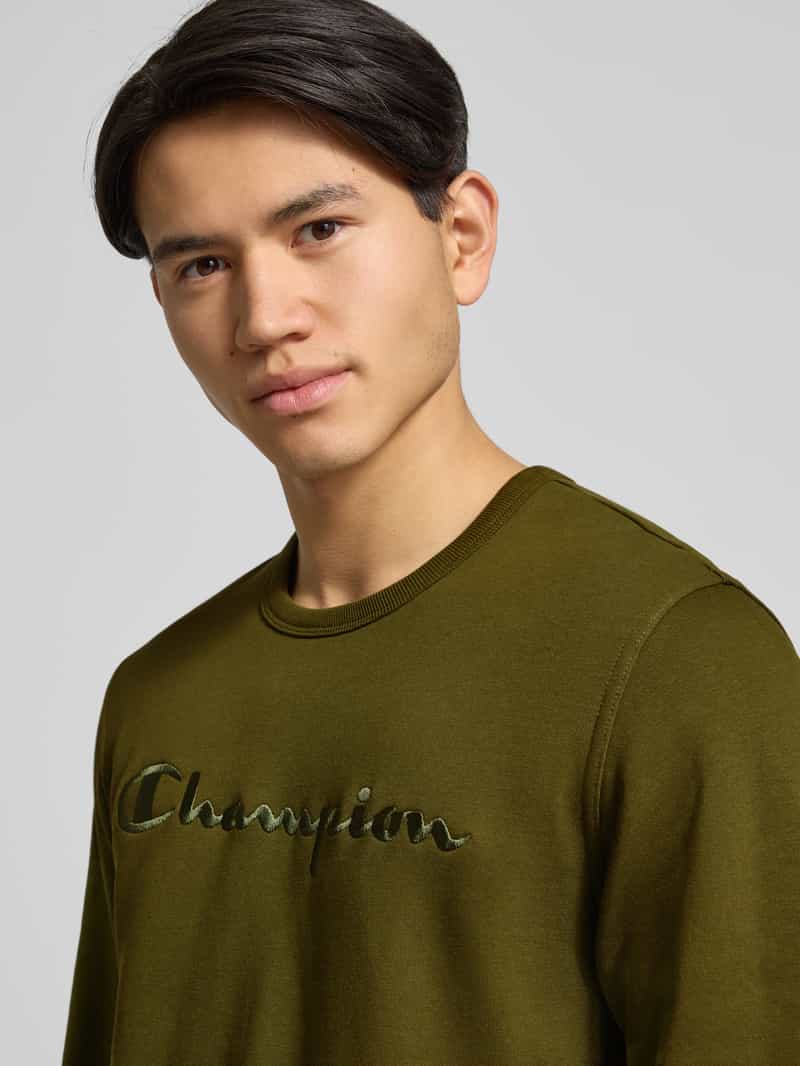 Champion Sweatshirt met labelstitching en ronde hals