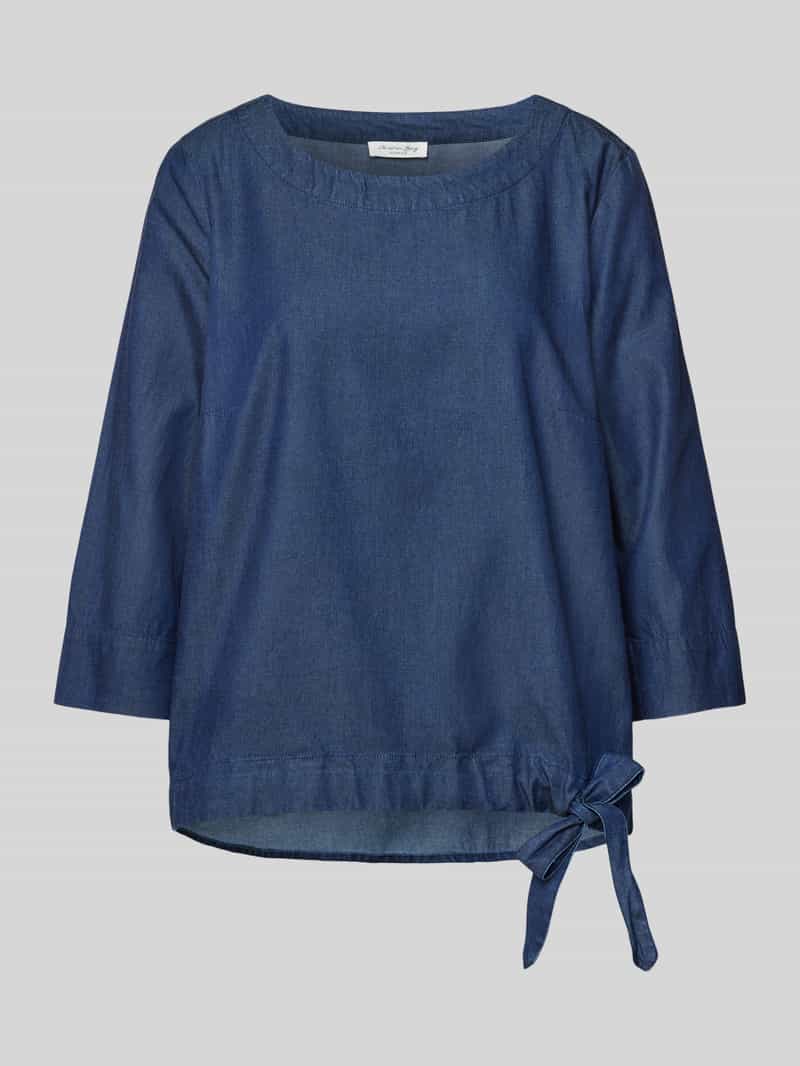 Christian Berg Woman Regular fit jeansblouse met ronde hals