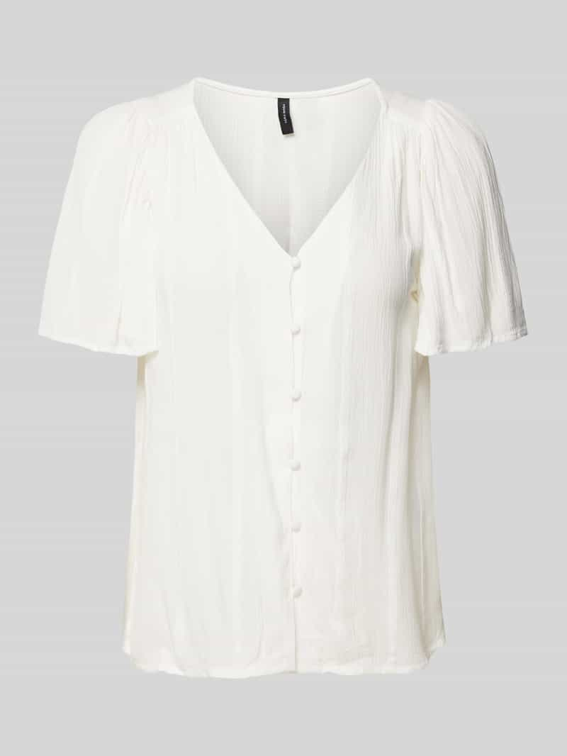 Vero Moda Comfort fit blouse met stoffen knopen, model 'KANVA'