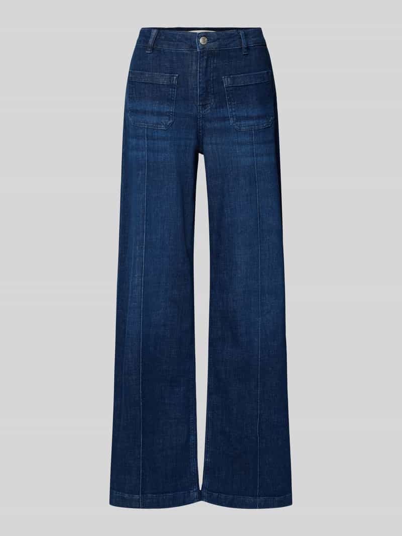 OPUS PANTS Wide leg jeans met siernaden model 'Melly Groove'