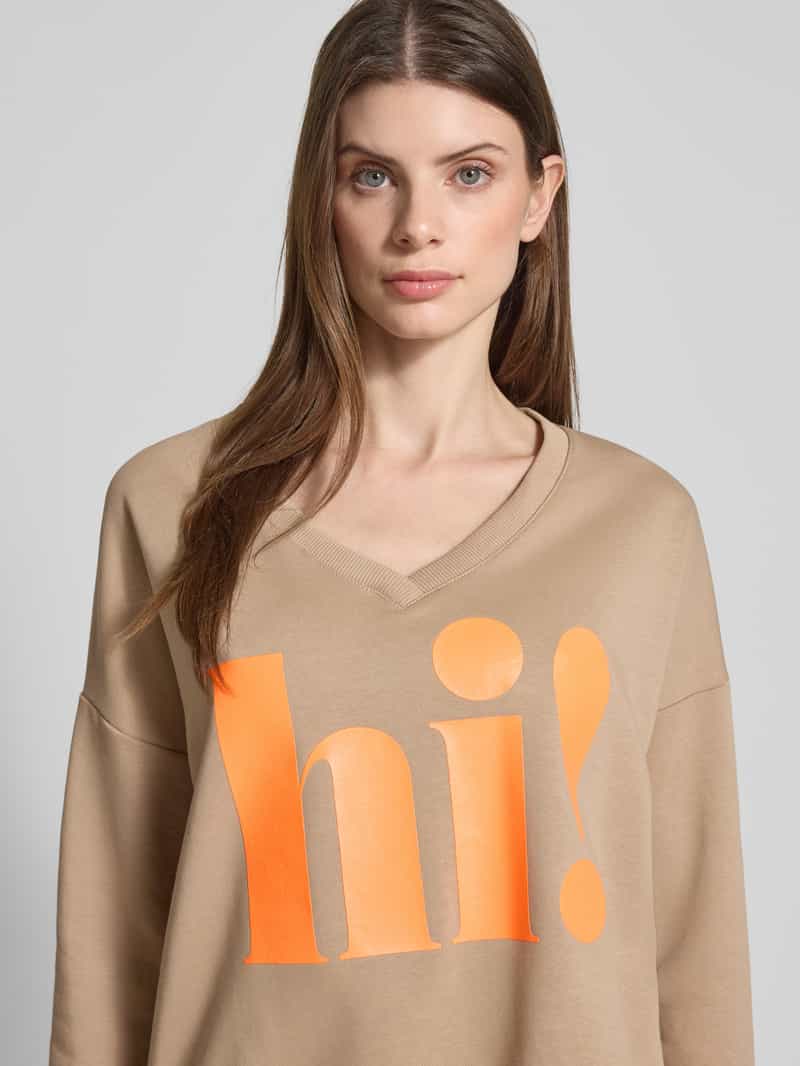 miss goodlife Sweatshirt met statementprint en V-hals