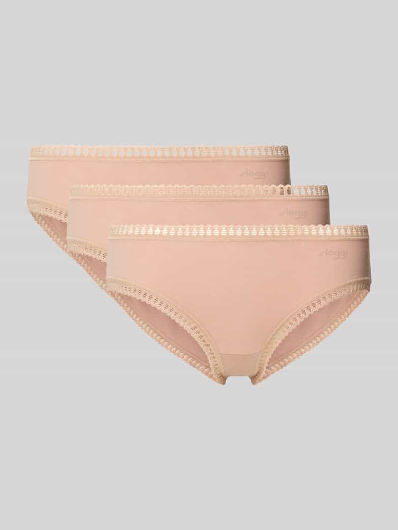 Sloggi Slip met kant in een set van 3 stuks model 'GO'
