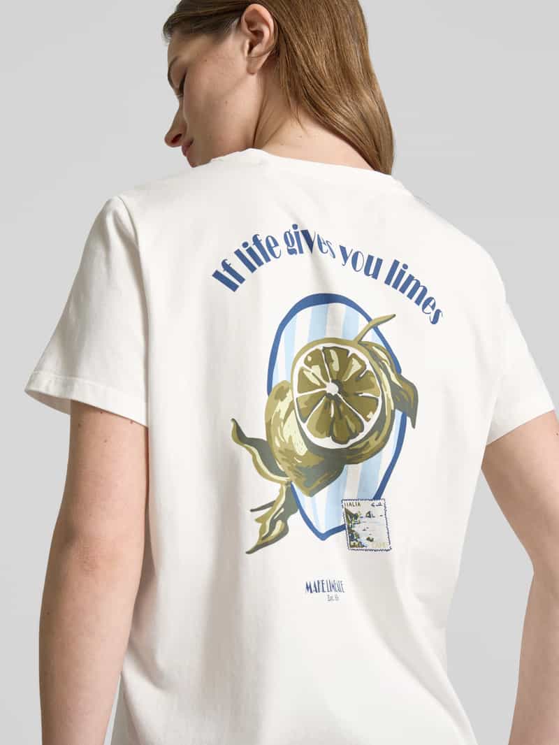 Zero T-shirt met motiefprint