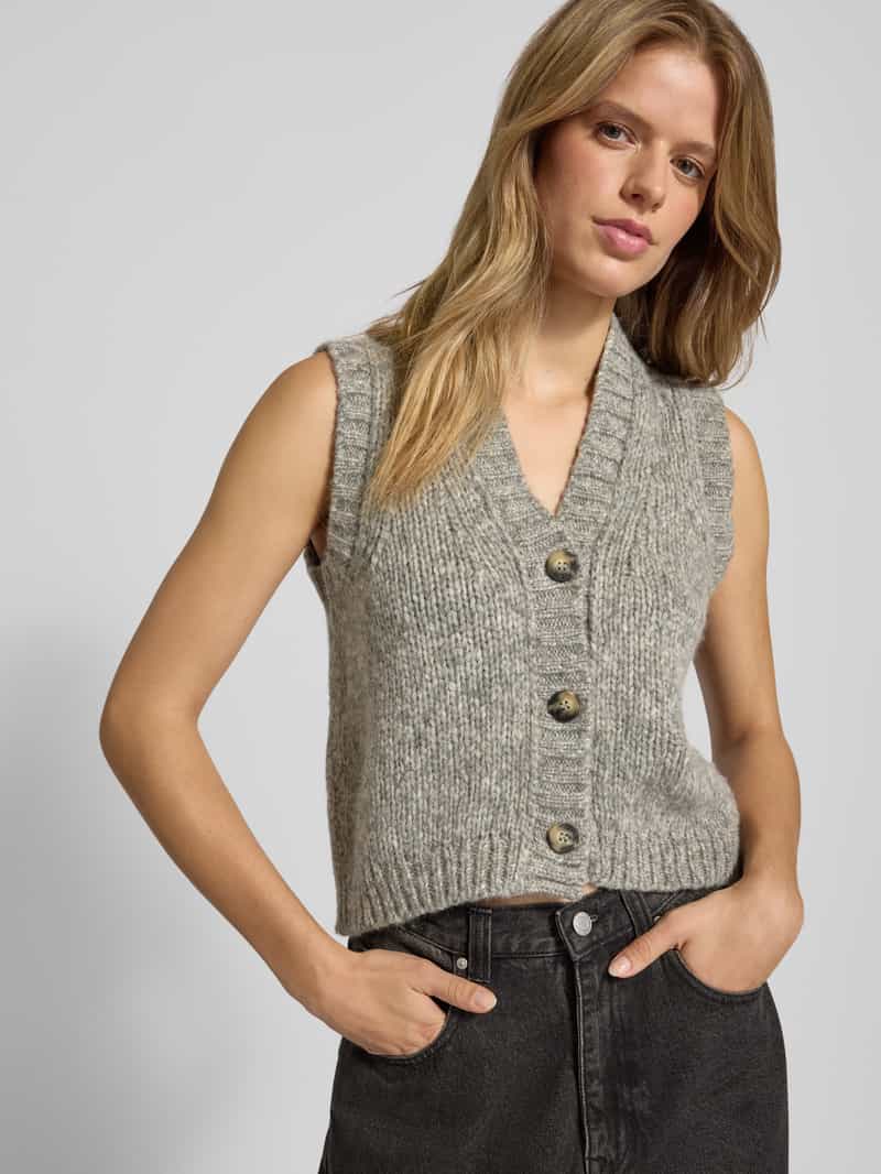 Marc O'Polo DENIM Regular fit mouwloos vest van scheerwolmix