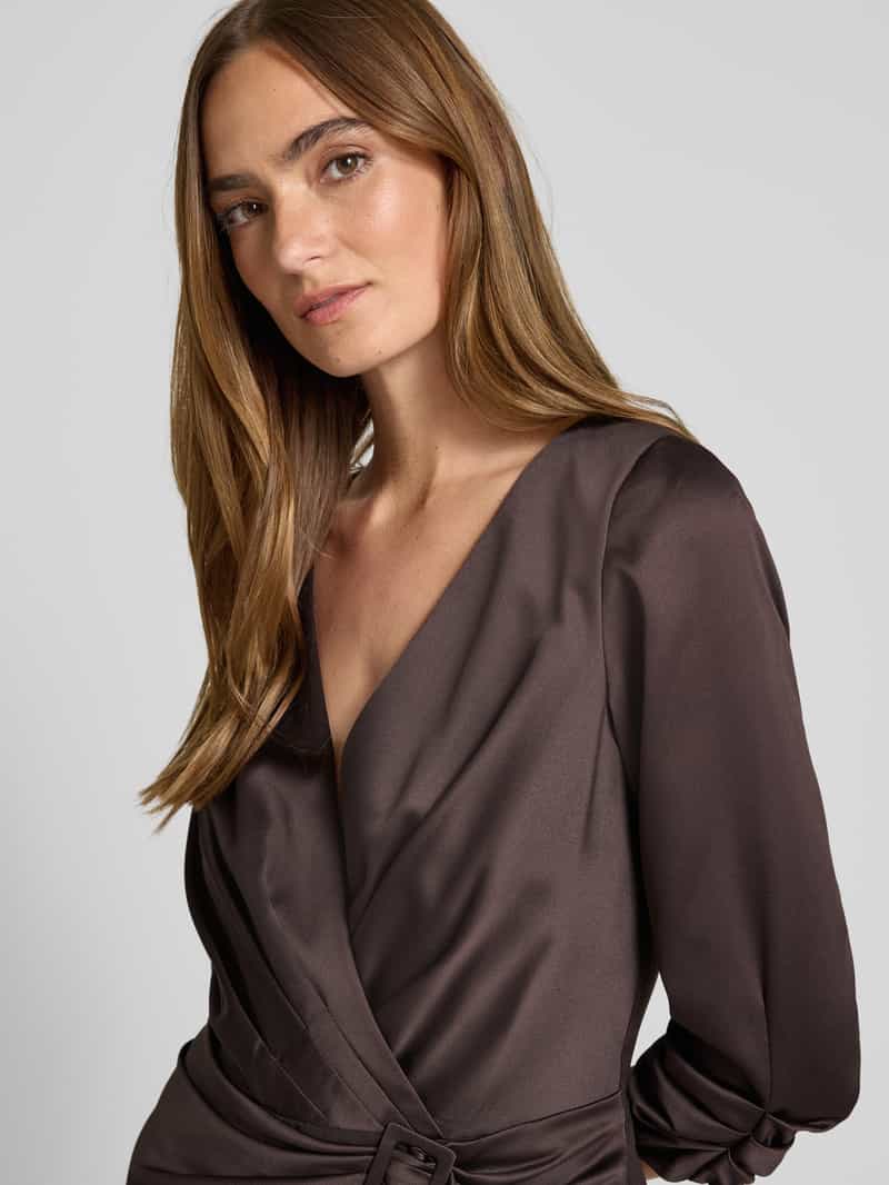 Adrianna Papell Cocktail-jumpsuit met V-hals en 3 4-mouwen