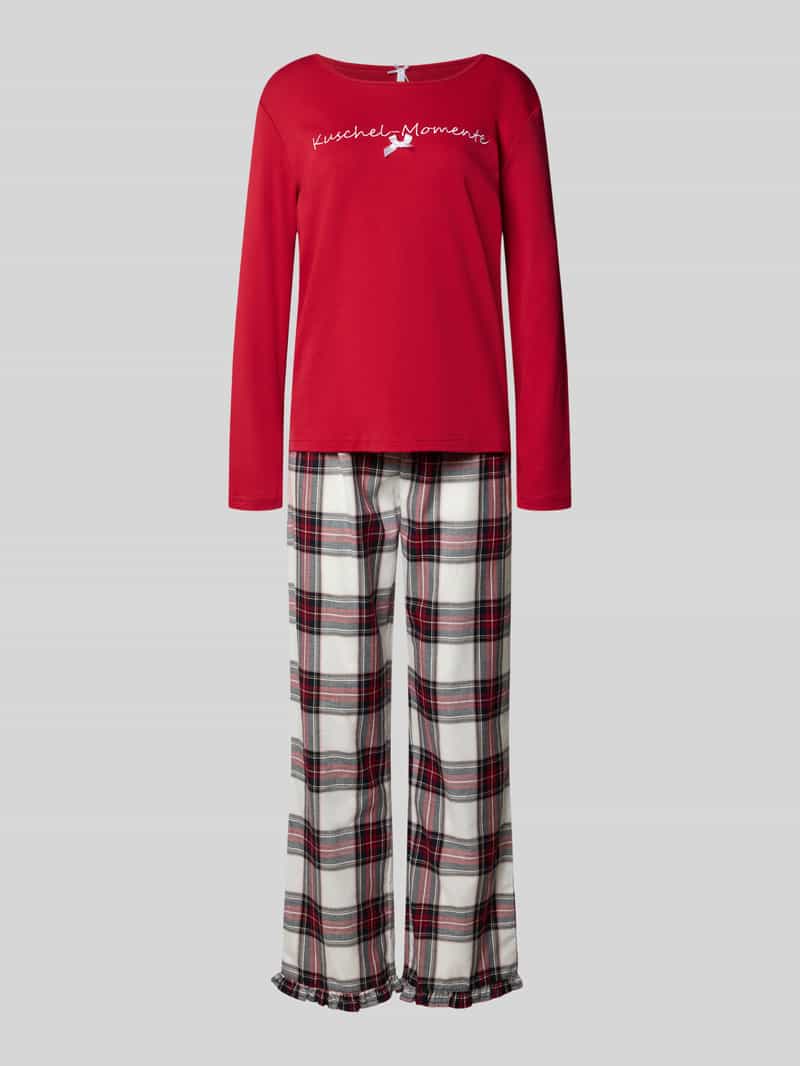Loose fit pyjama met statement-stitching model 'Kuschel-Momente'