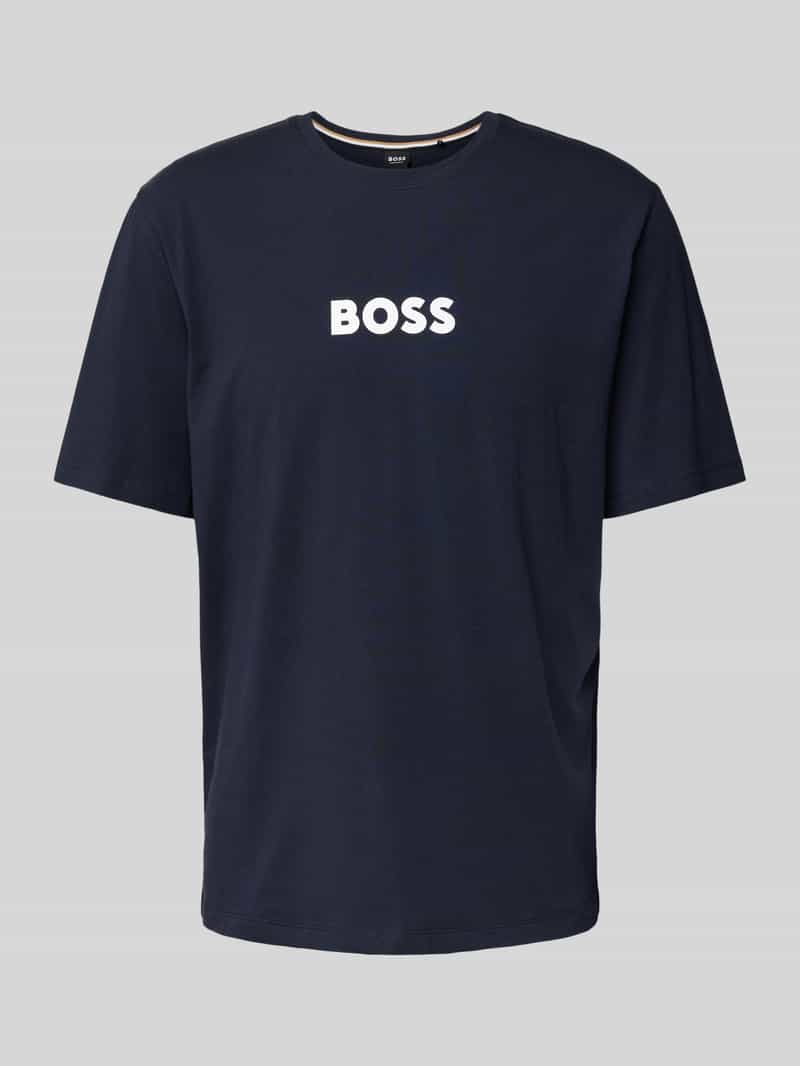 Boss Pyjamabovendeel met labelprint model 'Easy'