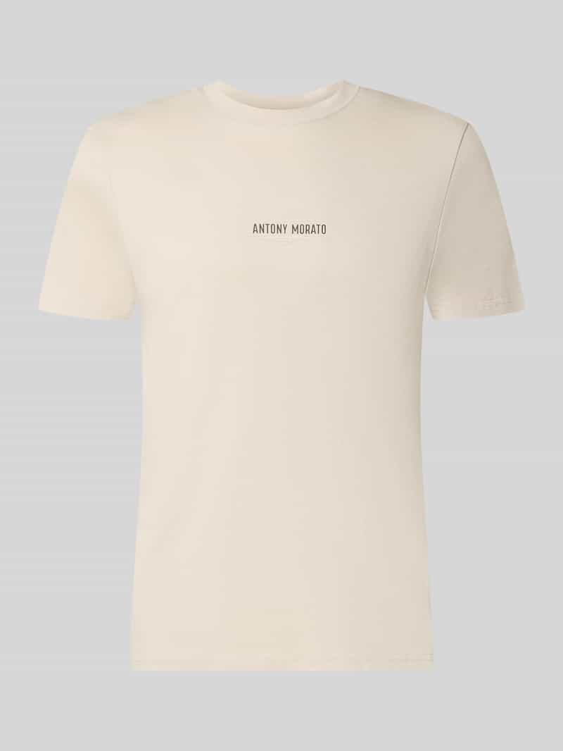 Regular fit t-shirt met labelprint