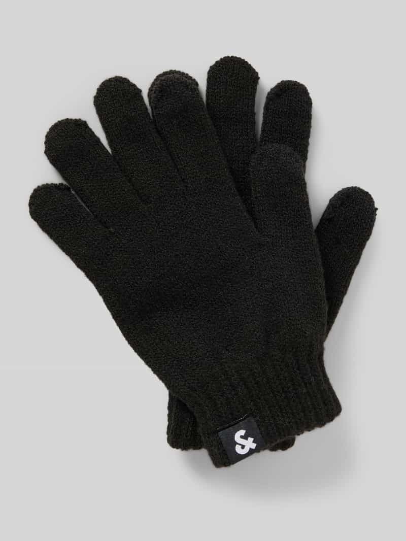 jack & jones Gebreide handschoenen met labeldetail model 'BARRY'