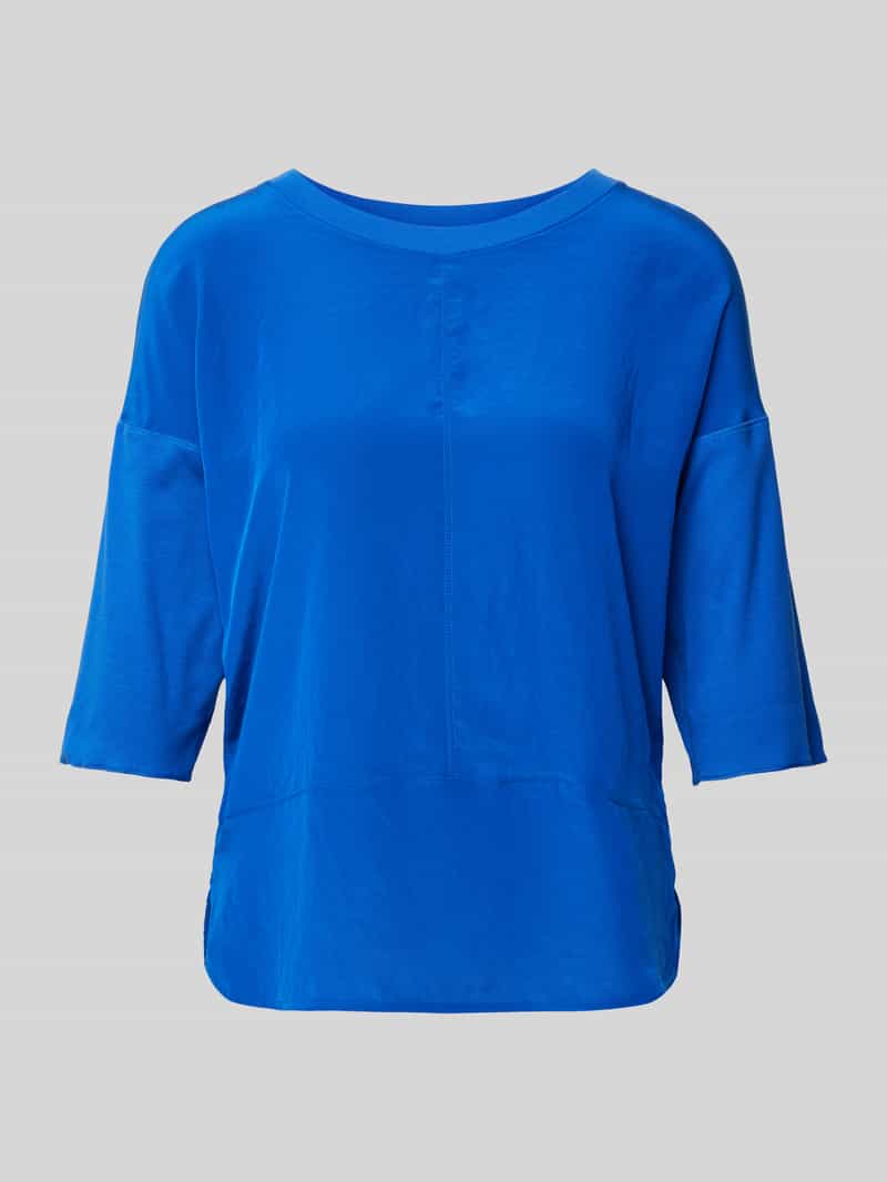 Marc Cain T-shirt met geribde ronde hals