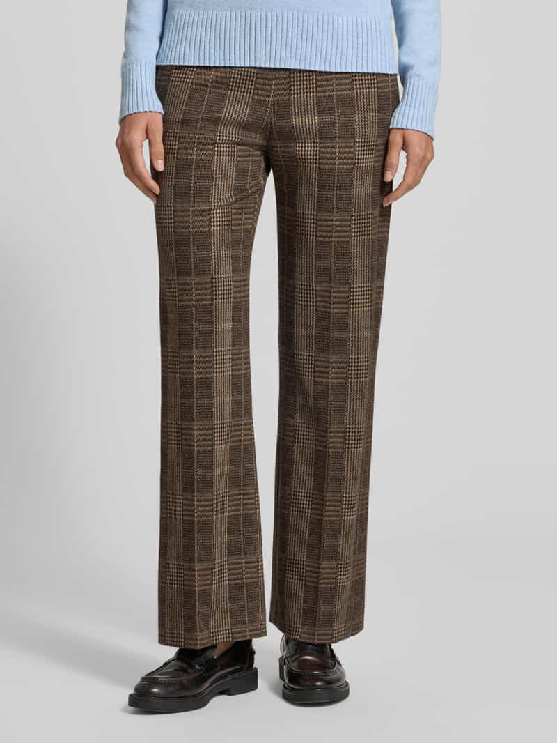 RAFFAELLO ROSSI zakelijke broek met glencheck-motief