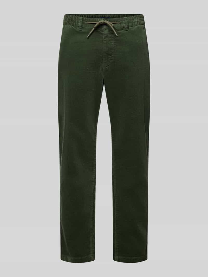 MCNEAL Tapered fit corduroy broek met structuurmotief