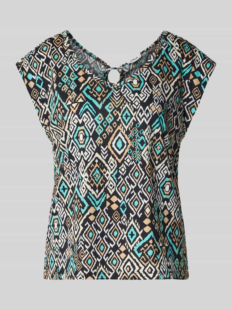 s.Oliver RED LABEL Loose fit T-shirt van een mix van katoen en modal