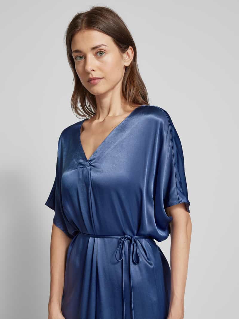 Kaffe Knielange jurk met strikceintuur model 'karen'