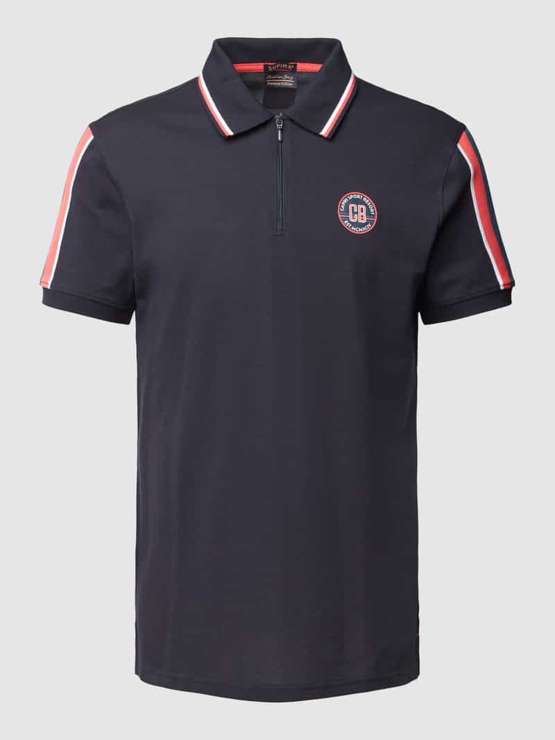 Regular fit poloshirt met labelprint Christian Berg Men