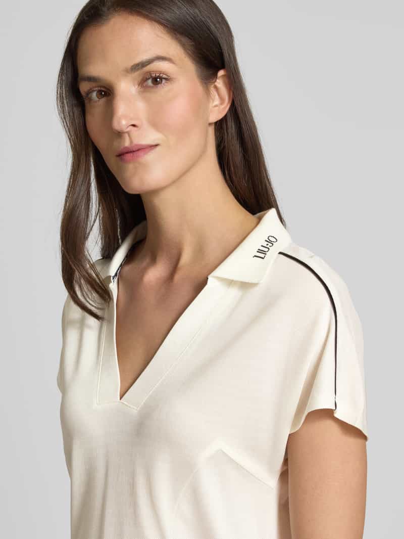 LIU JO SPORT Regular fit poloshirt met labelopschrift