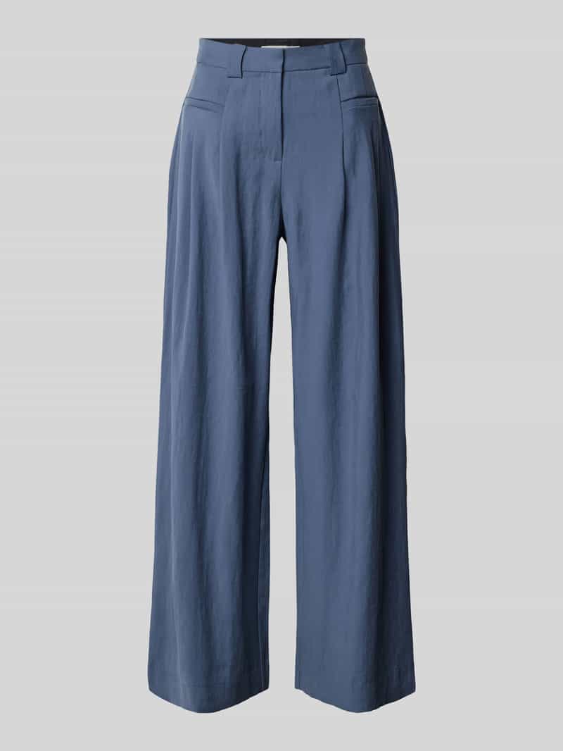 High waist broek van viscosemix model 'Frode'