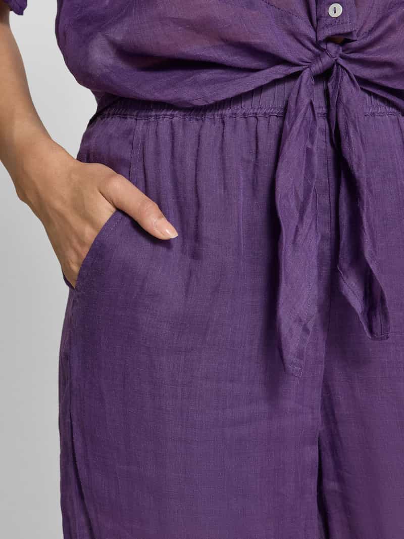 Christian Berg Woman Wide fit stoffen broek met elastische band