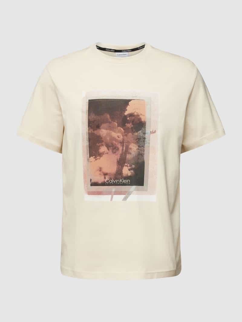 CK Calvin Klein T-shirt met labelprint model 'PHOTO'