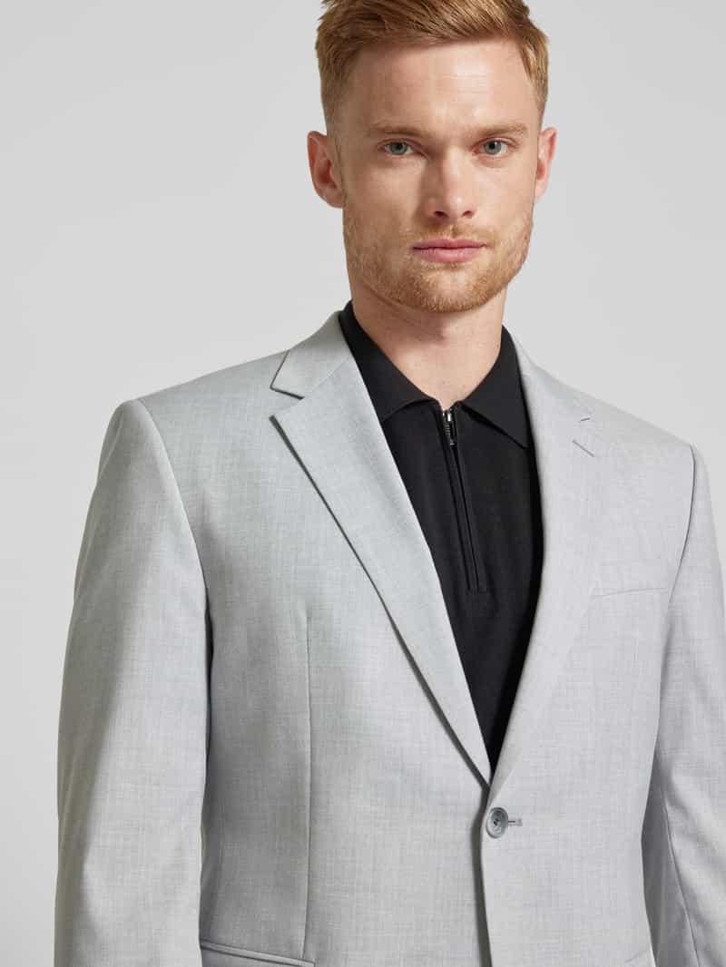Strellson 2-knoops colbert met paspelzak op de borst model 'Aidan'
