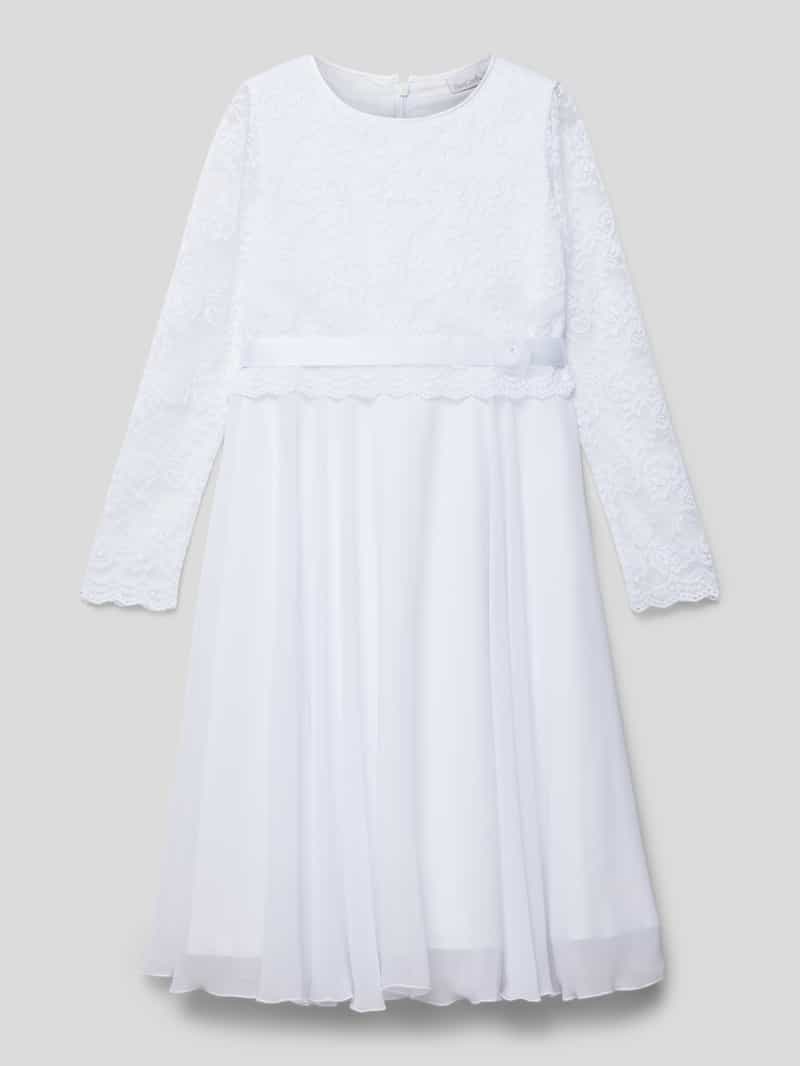 Jurk met garnering van kant Weise