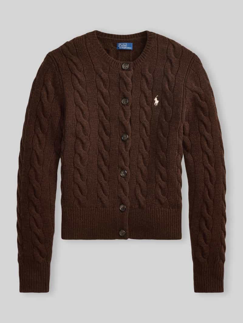 Polo Ralph Lauren Regular fit gebreid jack van wol met kasjmier-aandeel